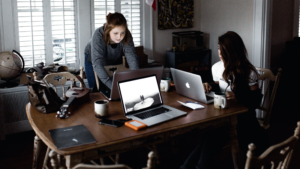 Students Studying in Apartment